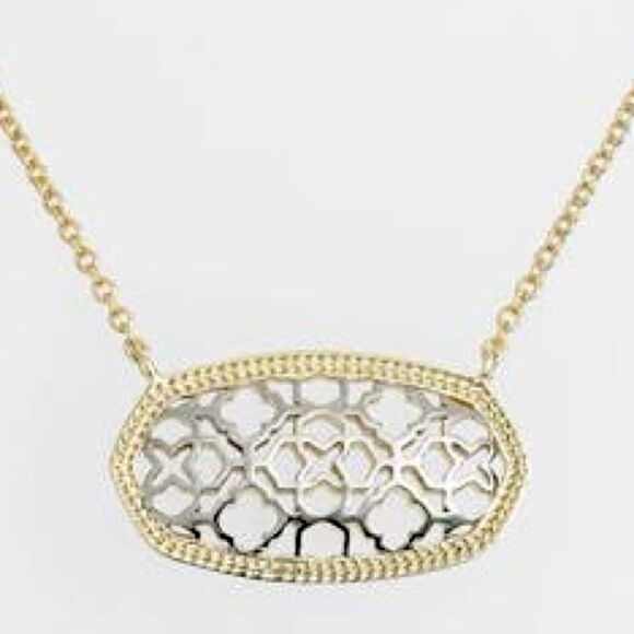Kendra Scott Dollie Gold with Silver Pendant Necklace - Picture 7 of 7